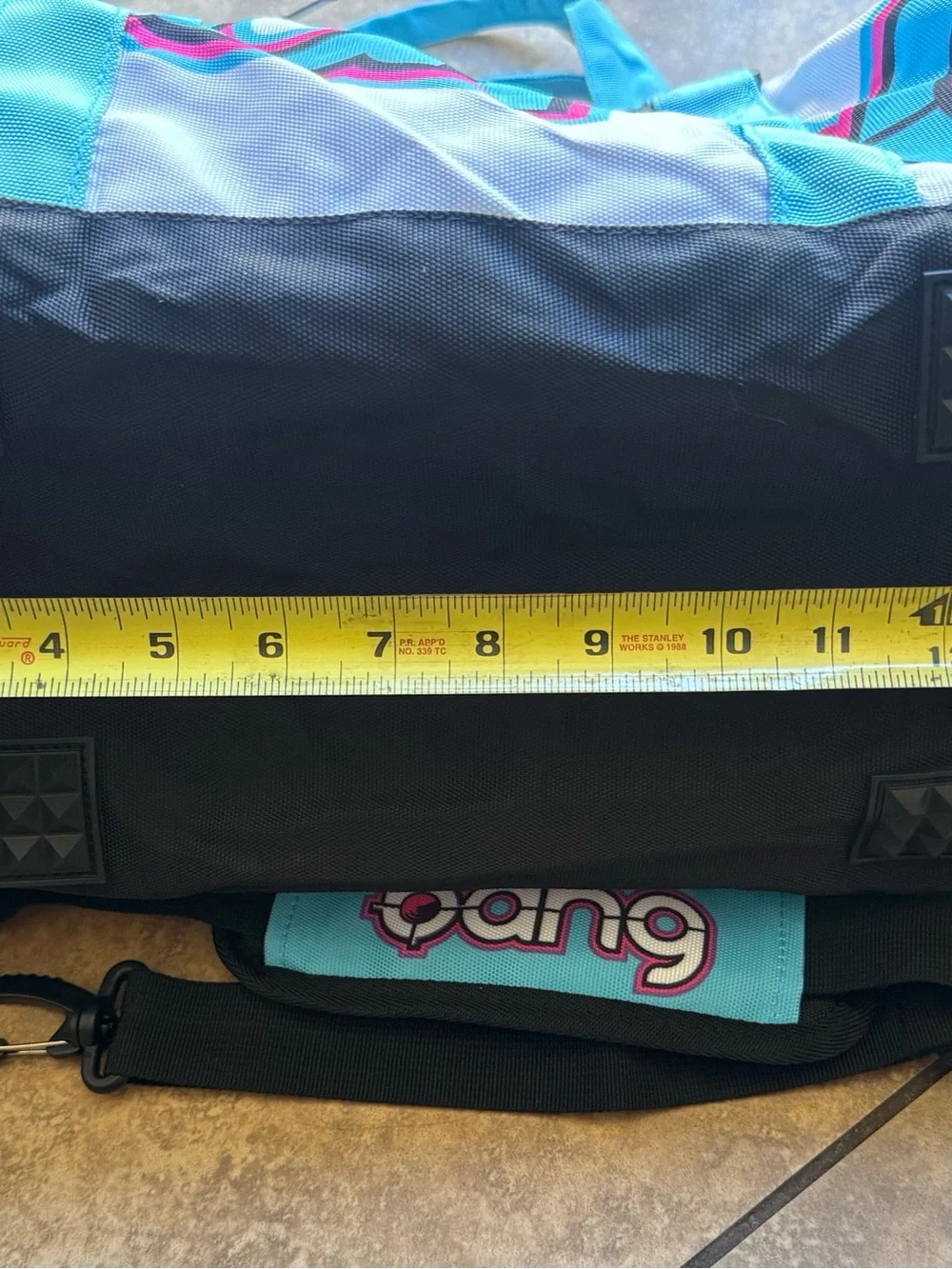 Bang Energy Teal and White Mini Duffel Bag with Shoulder Strap